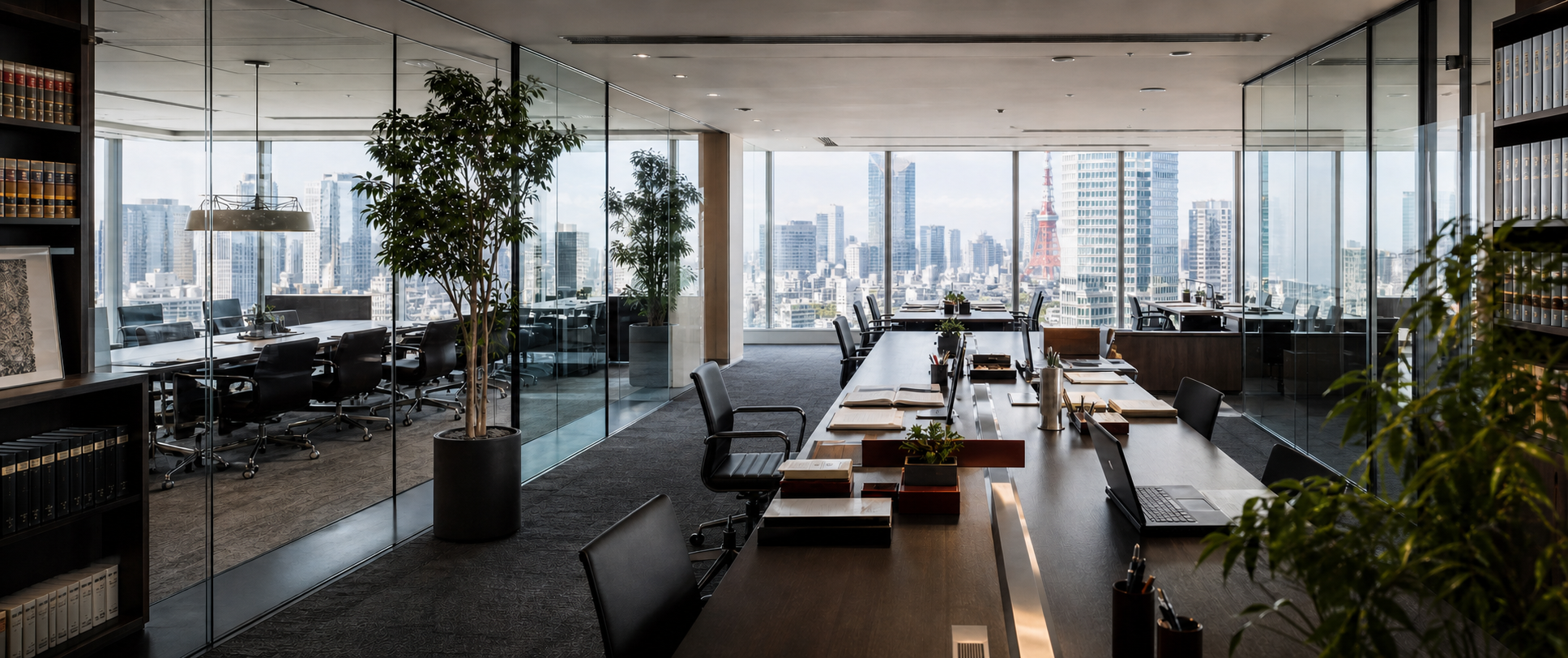 An unoccupied contemporary Tokyo office